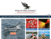 Tablet Screenshot of birdofpreyfishingtackle.com